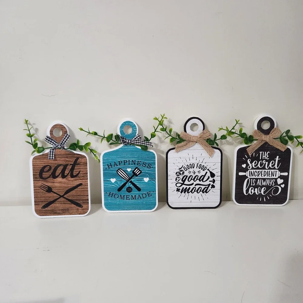 Set of 4 Wall Hanging Decorations for Kitchen